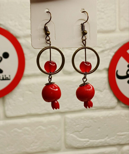 Yaldai pomegranate design earrings