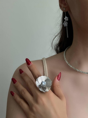 Minimal Silver-Plated Girls' Ring