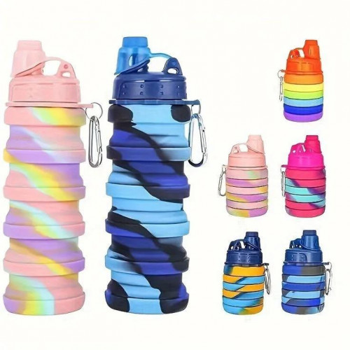 Collapsible Water Bottle 300ml with Colorful Design