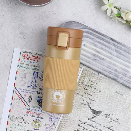 Round silicone travel mug 350 ml