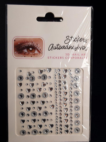 Adhesive makeup jewel