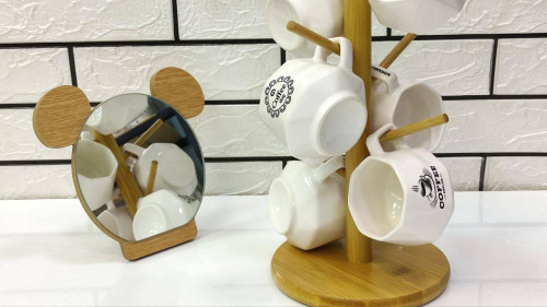 Diamond-shaped ceramic cup, Coffee design