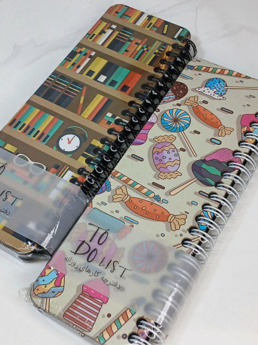 Fancy wooden cover two-page list notebook