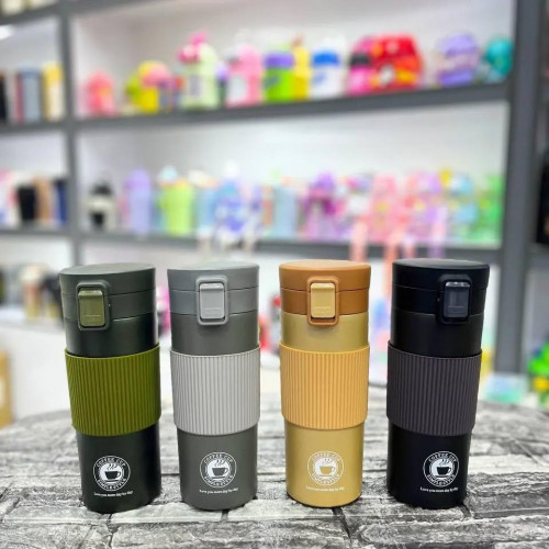 Round silicone travel mug 350 ml