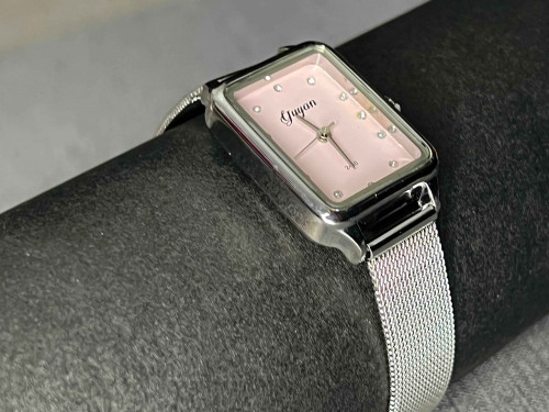 Women’s Rectangular Mesh Strap Stainless Steel Watch