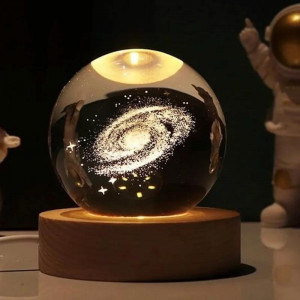 گوی شب خواب کریستالی طرح کهکشان راه شیری