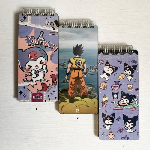 Fantasy journal notebook with anime and cartoon design