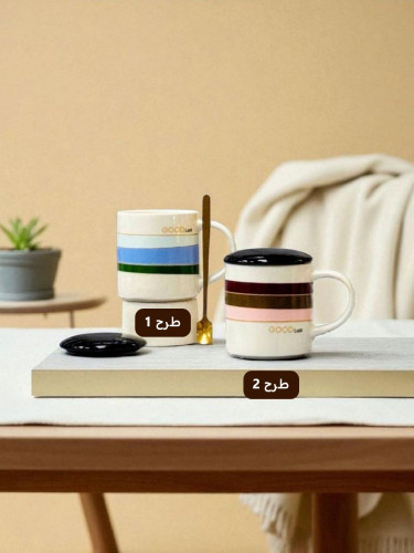 Colorful Mug with Good Luck Inscription