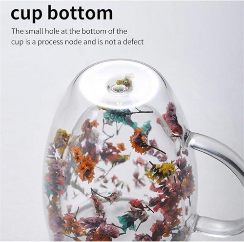 Double-Layered Floral Pyrex Mug