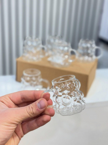 Small Bubble Design Pyrex Shot Glass