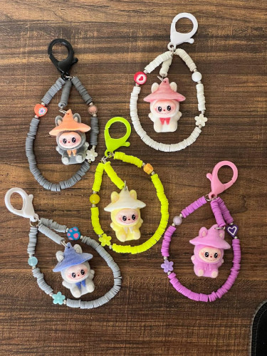 Lebobo Velvet Charm with Fimo Beaded Strap