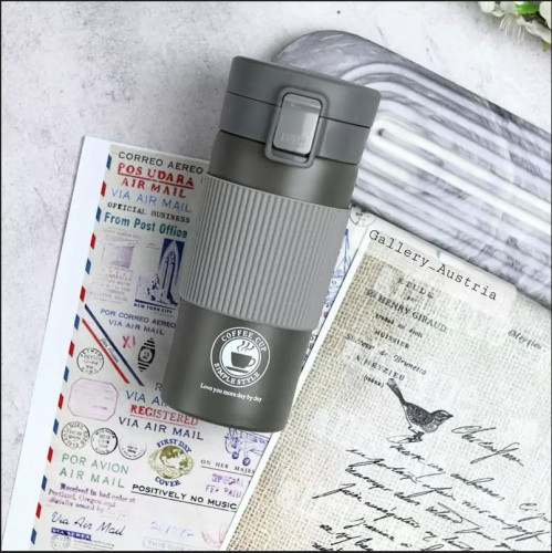 Round silicone travel mug 350 ml