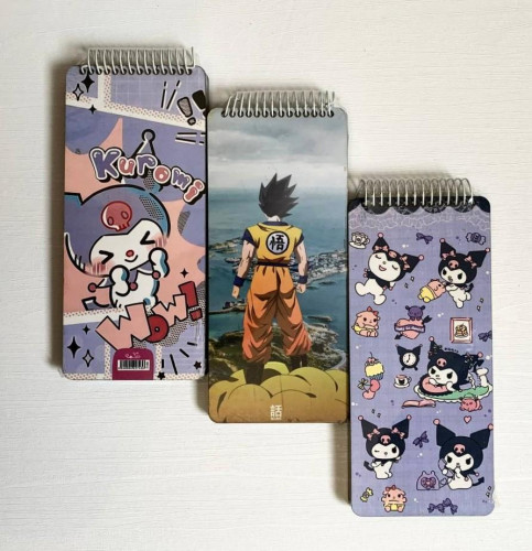 Fantasy journal notebook with anime and cartoon design