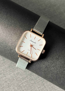 ساعت مچی زنانه بند حصیری استیل رنگ کد 2361-w