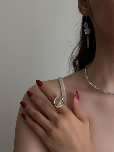 Minimal Silver-Plated Girls' Ring