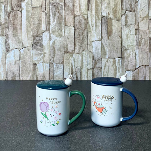 rabbit mug with lid