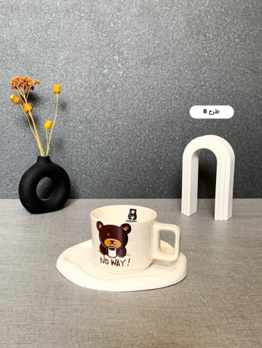 Honey Bear Ceramic Mug Cafe Style