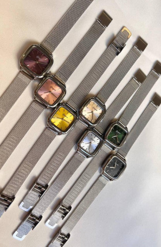 Women’s Square Mesh Strap Stainless Steel Watch