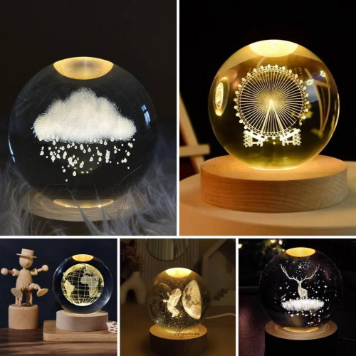 7-color RGB nightlight crystal ball