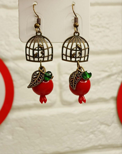 Yaldai pomegranate design earrings