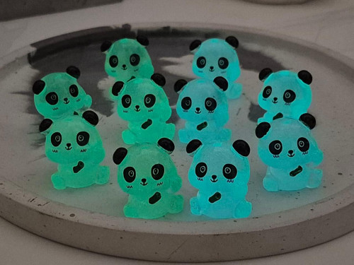 Decorative little panda firefly glows in the dark